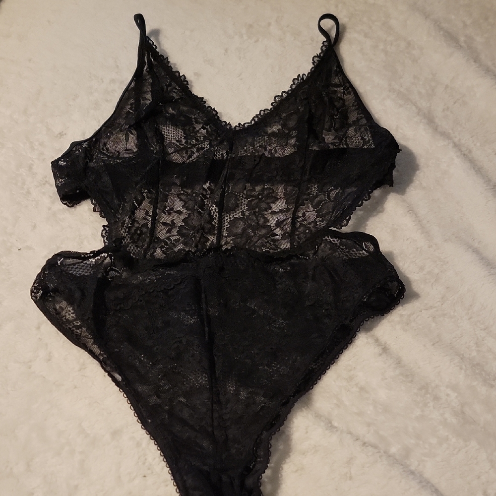 Salvage X Feanty Black Lace Bodysuit